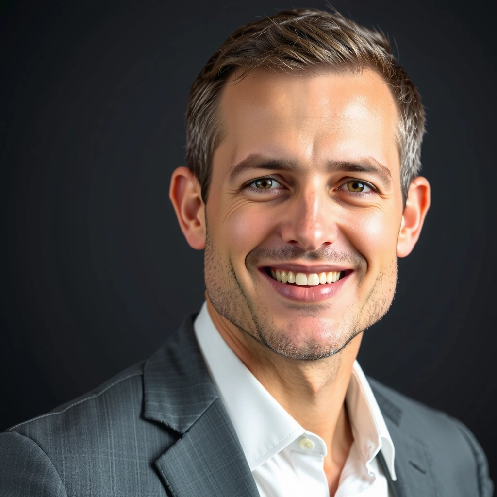 Happy male customer testimonial